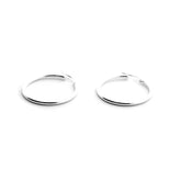 ESTER - 28mm silver hoops